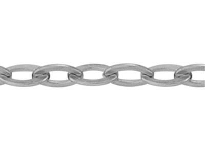 Kette Netz Flache Gliederkette Spiegel 1,17 Mm, 18k Weissgold Pd 13. Ref. 00882