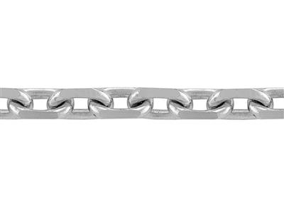 Kette Ankerkette Diamantmasche 1 Mm, 18k Weissgold Pd 13. Ref. 00430