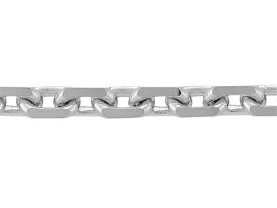 Diamantschliff Forat-kette 1,36 Mm, 18 Karat Weigold, Rhodiniert. Ref. 00440hj