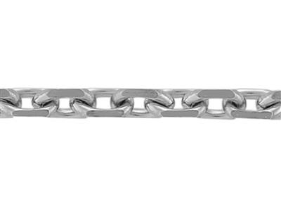 Kette Aus Diamantierte Forat-maschen 1,50 Mm, 18 Karat Weigold, Rhodiniert. Ref. 00445