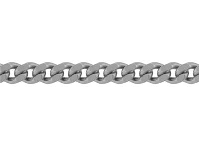 Diamantbesetzte Gourmette-masche 1,20 Mm, 18 Karat Weigold, Rhodiniert. Ref. 00235