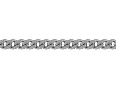 Diamantbesetzte Gourmette-masche 1,20 Mm, 18 Karat Weißgold, Rhodiniert. Ref. 00235 - Standard Bild - 2