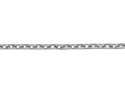 Diamantbesetzte For\at-kette 1,58 Mm, 18 Karat Weißgold, Rhodiniert. Ref. 00450hj - Standard Bild - 3