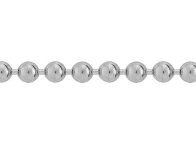 Kugelkette 2,50 Mm, 18k Weigold, Rhodiniert. Ref. 00796