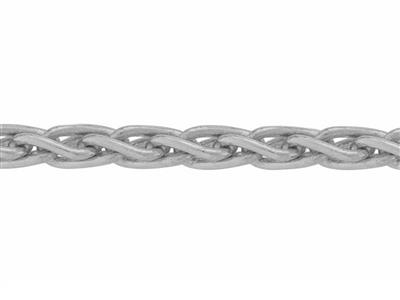 Massive Mechanische Palmier-gliederkette 1,50 Mm, 18k Weigold, Rhodiniert