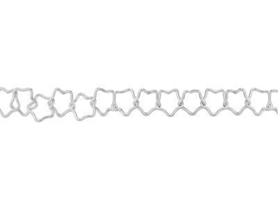 Fantasie Sterne Kette 8 Mm, Silber 925. Ref. 10082