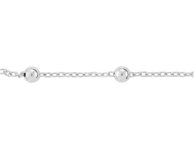 Kette Aus For\at-maschen 1,90 MM Mit Kugel 5 Mm, Silber 925. Ref. 10120 - Standard Bild - 2