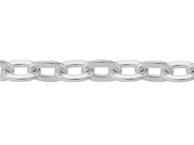 Kette Aus Flachen Forat-maschen 2,90 Mm, Silber 925. Ref. 10123