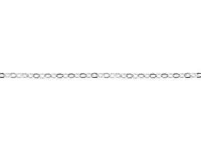 Kette Aus Flachen Forçat-maschen 3,35 Mm, Silber 925. Ref. 10124 - Standard Bild - 4