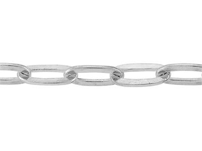 Kette Aus 3 MM Rechteckigen Gliedern, Silber 925. Ref. 10125