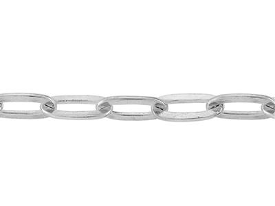 Kette Aus 3 MM Rechteckigen Maschen, Silber 925. Ref. 10125 - Standard Bild - 2