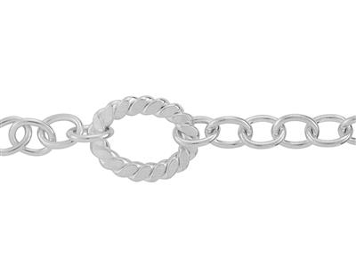 Kette Aus Fantasy-mesh 6,40 Mm, Silber 925. Ref. 10129 - Standard Bild - 2