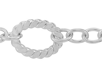 Kette Aus Fantasy-mesh 6,40 Mm, Silber 925. Ref. 10129 - Standard Bild - 3