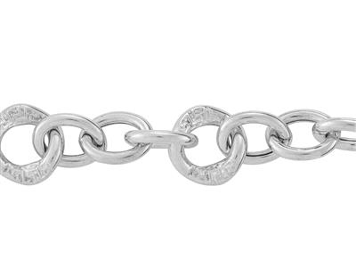 Fantasie Kettenglied 9 Mm, 925 Silber. Nr. 10131 - Standard Bild - 2