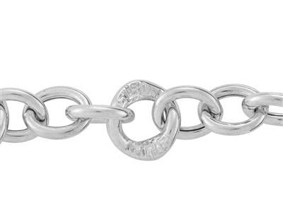 Fantasie Kettenglied 9 Mm, 925 Silber. Nr. 10131 - Standard Bild - 3