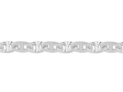 Fantasie Gliederkette 7,30 X 5,10mm, Silber 925. Nr. 10134 - Standard Bild - 2