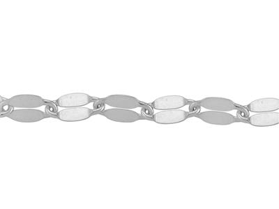 Fantasie Glieder Kette 8,40 X 4,75mm, 925 Silber. Nr. 10135 - Standard Bild - 2