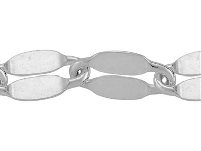 Fantasie Glieder Kette 8,40 X 4,75mm, 925 Silber. Nr. 10135 - Standard Bild - 4