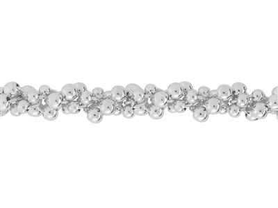 Massive Fantasie-kette, Mehrere Kugelglieder, 8 MM 925er Silber. Ref. 10182