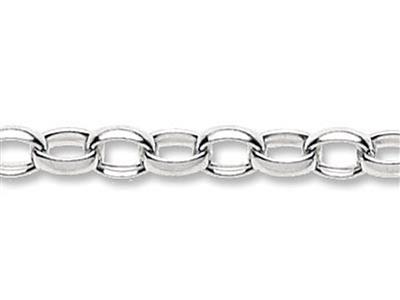 Ovale Forat-gliederkette 3,00 X 4,30 Mm, Silber 925. Ref. 10035