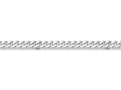 Gourmetkette Flach Gefeilt 4 Seiten10 Mm, Sterlingsilber 925. Ref. Bn L Sl4 - Standard Bild - 2