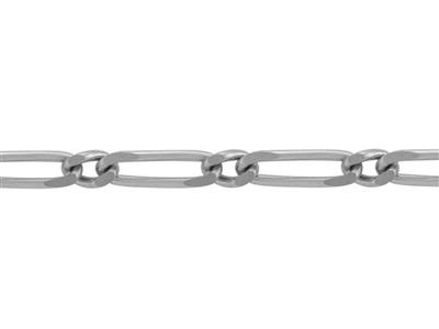 Figaro-kette Mit Alternierenden Maschen 1/1, 4-flächig, 5,60 Mm, Silber 925. Ref.10075 - Standard Bild - 2