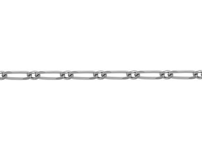 Figaro-kette Mit Alternierenden Maschen 1/1, 4-flächig, 5,60 Mm, Silber 925. Ref.10075 - Standard Bild - 3