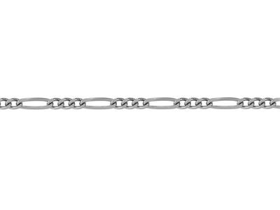Figaro-kette Mit Abwechselnden Gliedern 1/3, 4-seitige, 7 Mm, Silber 925. Ref. 10079 - Standard Bild - 3