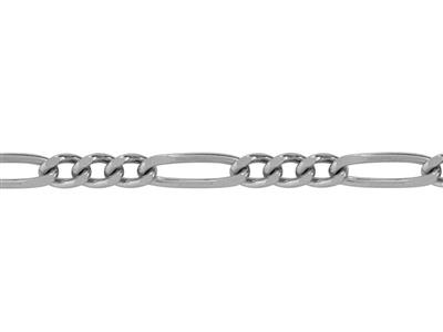 Figaro-kette Mit Abwechselnden Gliedern 1/3, 4-seitig, 10 Mm, Silber 925. Ref. 10080 - Standard Bild - 2