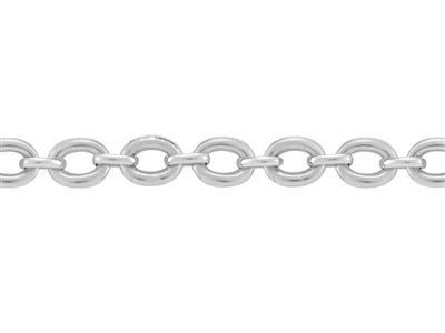 Kette Aus Forat-maschen, Abwechselnd Oval, 11 Mm, Silber 925. Ref. 10056