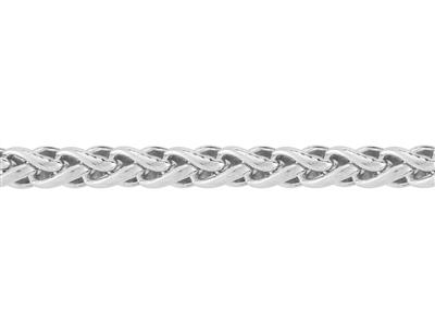 Kette Aus Palmwebgeflecht 4 Mm, Silber 925. Ref. 10067 - Standard Bild - 2