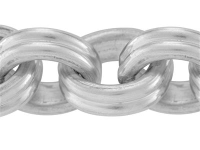 Massive Ankerkette Mit Doppeldraht 12,50 X 10,50 Mm, 925er Silber. Ref. 10180 - Standard Bild - 4