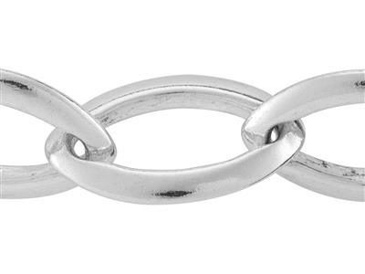 Kette Mit Navette-glieder 9,40 Mm, Silber 925. Ref. 10065