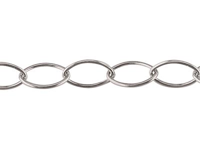 Kette Mit Navette-glieder 9,30 Mm, Silber 925. Ref. 10064 - Standard Bild - 3