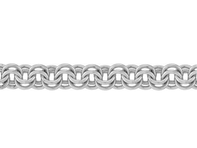Kette Aus Forçat-maschen Mit Doppeltem Ring 6 Mm, Silber 925. Ref. 10158 - Standard Bild - 2
