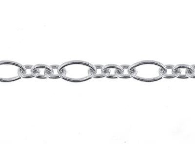 Forat Figaro Barock Glied-kette 4,80 Mm, Silber 925. Ref. 10150