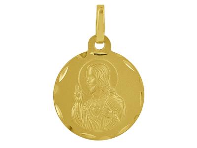 Medaille Jungfrau Skapulier 16 Mm, Beidseitig, Gelbgold 18k - Standard Bild - 2