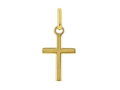 Kreuz Charm 9 X 14 Mm, 18k Gelbgold - Standard Bild - 1