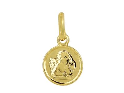 Medaille Engel 8 Mm, Gelbgold 18k - Standard Bild - 1