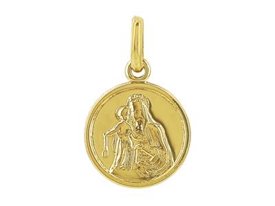 Christophorus-brosche 10 Mm, 18k Gelbgold - Standard Bild - 1