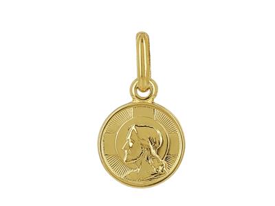 Medaille Ste Famille 8 Mm, Gelbgold 18k