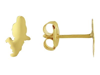Ohrringe Karte Martinique, 8 X 5 Mm, Gelbgold 750 - Standard Bild - 1