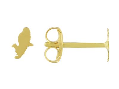 Ohrringe Karte Martinique, 5 X 3 Mm, Gelbgold 750 - Standard Bild - 1