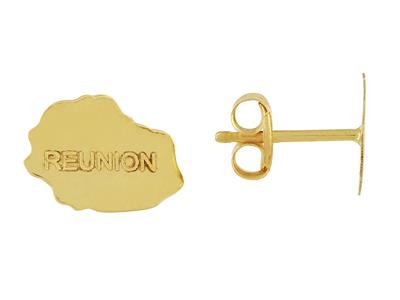 Ohrringe Karte R{union, 8 X 10 Mm, Gelbgold 750 - Standard Bild - 1