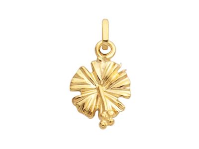 Hibiskus-anhänger 9 Mm, 18k Gelbgold