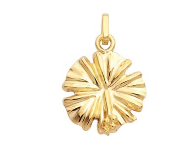 Hibiskus-anhänger 11 Mm, 18k Gelbgold - Standard Bild - 1