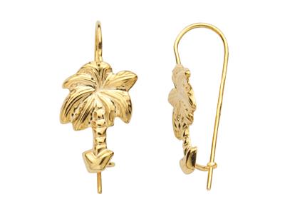 Ohrringe Palme 10 X 19 Mm, Gelbgold750 - Standard Bild - 1