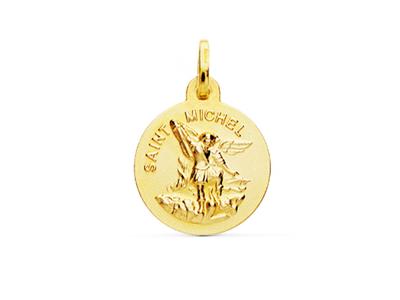 St. Michaels Medaille Hohl 16 Mm, Gelbgold 18k - Standard Bild - 1