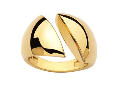 Breiter, Diagonal Durchbrochener Ring, 3,60  15,80 Mm, 18k Gelbgold, Finger 56