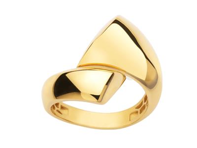 Breiter, Kontrastierender Ring 3,80  18,50 Mm, 18k Gelbgold, Finger 54